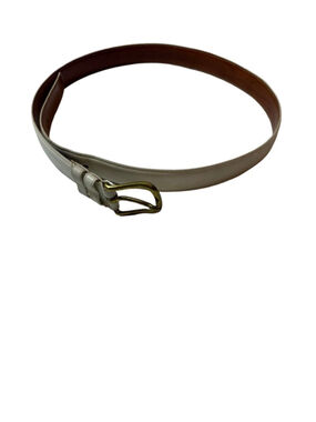 Coach White Leather Belt Brass Buckle Vintage Glove Tanned 38